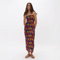 Sleeveless Off-shoulder Halterneck Sexy Backless Printed Dress