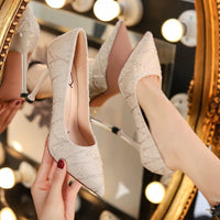 French Small Heel Shoes Design Socialite Stiletto Heel