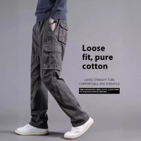 Men's Multi-pocket Plus Size 100 Cotton Cargo Pants