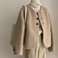 Women's Small Fragrance Short Lamb Fur Coat