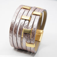 Multi-layer PU Leather Bracelet For Layered Styling