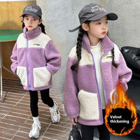 Coat Fashion Casual Girl Boy Thickened Medium And Small Children Winter Coat