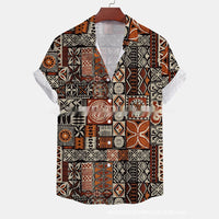 Casual Short-sleeved Shirt Printed Men