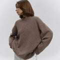 Loose And Warm Simple Pullover Solid Color Knitted Sweater