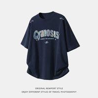 Embroidered Patch Cotton Short-Sleeve T-Shirt For Men