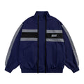 Men Fashion Brands European And American Color Contrast Patchwork Letter Printing Shell Jacket