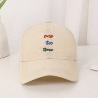 Men's Solid-color Embroidered Letter Baseball Cap Quick-drying Breathable With Ventilation Holes Lightweight Style Casual Sports Style Baseball Cap For Outdoor Hiking And Traveling