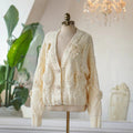 Handmade Crochet Batwing Sleeve V-neck Sweater