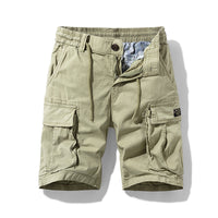 Micro Elastic Multi-pocket Workwear Loose Straight Casual Shorts