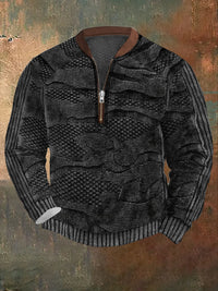 3D-printed, Form-fitting Comfortable Long-sleeve Hoodie With A Half-zip Front