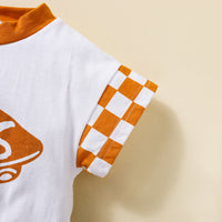 Printed Small Plaid Short Sleeve