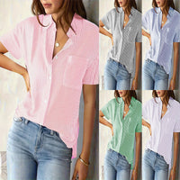 New Casual Striped Cardigan Top With A Printed Pattern