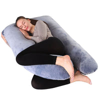 Straight Leg Conjoined U-shaped Pregnancy Pillow Crystal Velvet