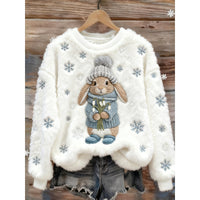 Cross-border Women's Clothing Amazon Independent Station Autumn And Winter Christmas Cute Hooded Sweatshirt Flannel Women's Long-sleeved Shirt