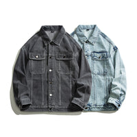 Fashion American Vintage Denim Jacket Men