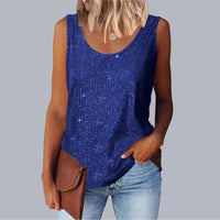 Women's Sequined Loose Crew-Neck Top