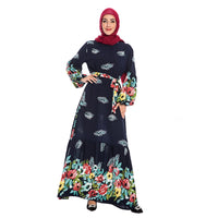 European And American Large Swing Loose Print Dress
