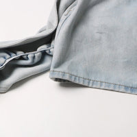 Patchwork Ruffled High Waist A- Line Denim Skirt Women