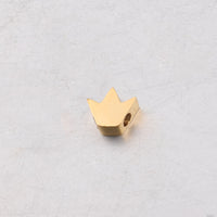 Crown Small Hole Bead Stainless Steel Mirror DIY Loose Beads