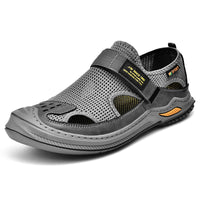 Fashion New Cowhide Men's Casual Mesh Shoes