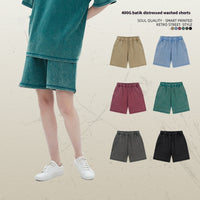 Batik Washed And Worn Men's Shorts High Street Fashion Brand Retro