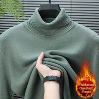 High Collar Solid Color With Fur Thickened Jumper Warm
