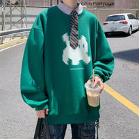 Puppy Printed Crew Neck Sweatshirt Women's All-match Loose