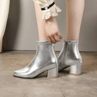 New Stylish Women's Ankle Boots With Zippers