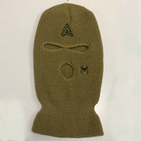 Spider-embroidered Warm Knitted Three-hole Hat