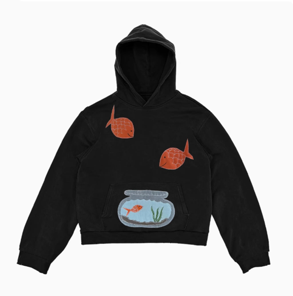 Goldfish Patchwork Versatile Trendy Street  Hooded Sweatshirt