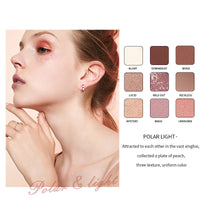 Long Lasting Matte Pearl Glitter 9 Color Eyeshadow Palette