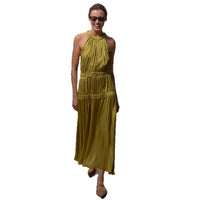 Womens Soft And Sweet Sleeveless Halterneck Casual Dress