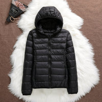 Lightweight Down Jacket Women's Hooded Short Slim-fit Lightweight Jacket