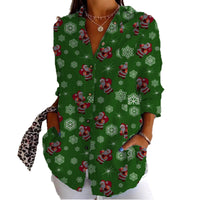 Womens Sophisticated Elegant Versatile Long-sleeve Blouse