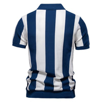 Lapel Short-sleeved Woolen Polo Shirt For Men