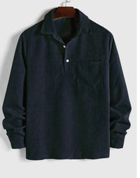 Solid Color Casual Men's New Long Sleeve Shirt