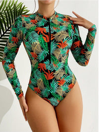 Print Diving Suit Beach Sexy Swimsuit Bikini Foreign Trade One Piece Swimsuit