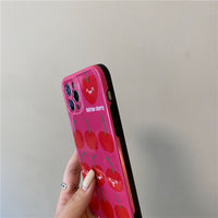 Full Screen Cherry Straight Edge Mobile Phone Soft Case