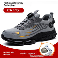 Anti-smash And Anti-puncture Safe Flyknit Work Shoes