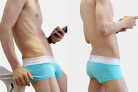 Men's Boxers Colored Cotton U Convex Low Waist Boxer Briefs