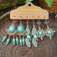 Vintage Earrings Women's Geometric Tassel Earrings Bohemia