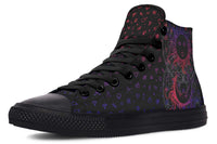 Printed Couple High Top Canvas Shoes
