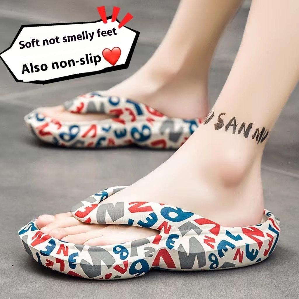 Non-slip Wear-resistant And Deodorant Soft Bottom Beach Flip-flops Casual Sandals