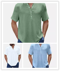 Men's Loose Trendy Short Sleeve Lapel Shirt
