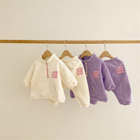 Spring New Children's Love Letter Sweater Pants Leisure Suit
