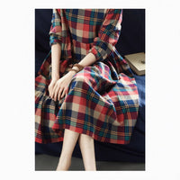 Womens Embroidery Patchwork Figure-flattering Shirt Dress
