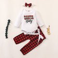 Three-piece Dress Plaid Trousers Bow Tie