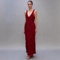 Womens Solid Color Versatile V-neck Vest-style Dress