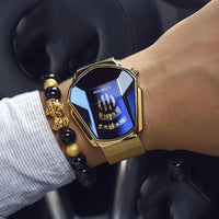 Turntable Steel-band Watch Pixiu Bead Bracelet Set