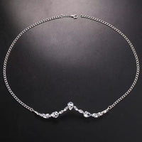 Hand-inlaid Rhinestone Special Interest Light Luxury Dancing Face Decorative Chain